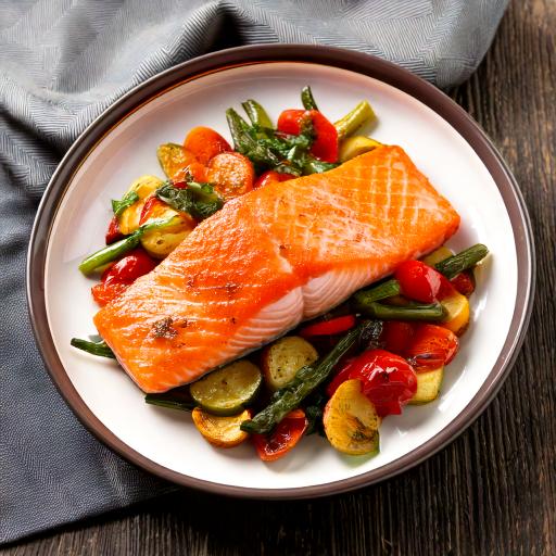 Baked-Salmon-with-Roasted-Vegetables