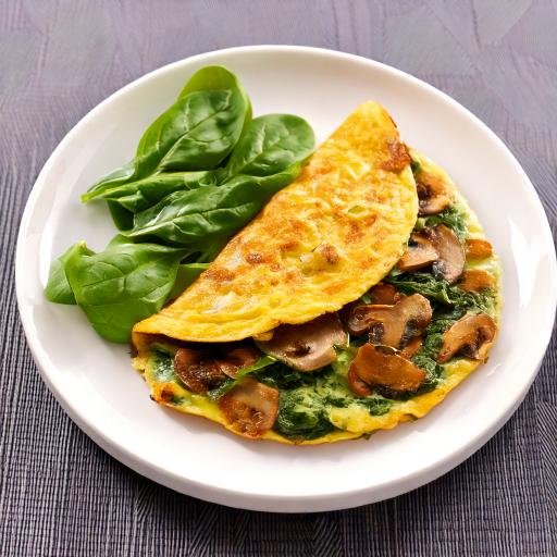 Spinach-and-Mushroom-Omelette