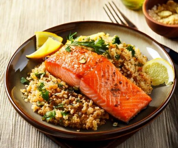 Recipe 1-Lemon Garlic Salmon with Quinoa