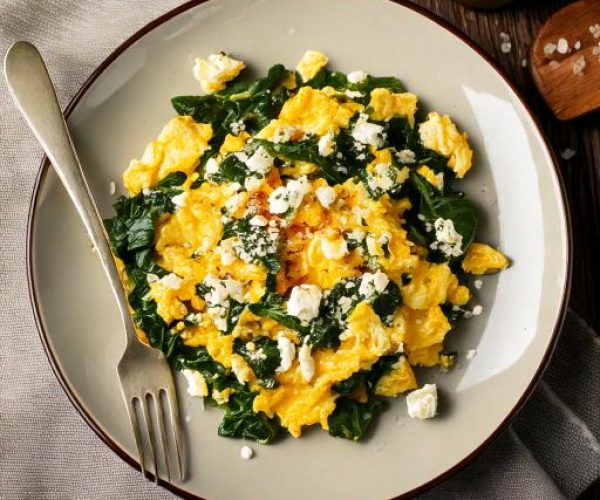 Recipe 2 - Scrambled Eggs with Spinach and Feta